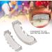 Iced Out Diamond Teeth Grillz Set for Men Women Plating Hip Hop Gold Grills for Your Teeth Teeth Jewelry and Accessories for Halloween Party Show Silver - Buy Online on GoSupps.com