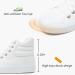 Povoger High Top Sneakers for Women - Fashionable White Canvas Shoes for Casual Walking - Buy Online on GoSupps.com