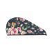 Microfiber Hair Drying Cap Vintage Floral Hair Towel Cap Soft Absorbent Hair Towel Towel Wrap with Button Quick Dry Fast Drying Hair Capsfor Curly Long & Thick Hair