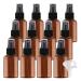Zeoabsy 12 piece of empty small 50ml brown plastic spray bottle with black fine fog spray pump 38mm x 99mm atomizer pump pum perfumed panel for cosmetics
