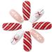 Brishow Christmas Snowflake Elk Stick on False Nails - Red Long Full Cover Tips (24pcs) for Women and Girls - Buy Online on GoSupps.com