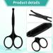 Nose Hair Scissors Small Facial Hair Scissors Stainless Eyebrow Scissors Nose Trimmer Round Tip Design for Facial Eyebrow Mustache Beard Eyelashes Ear (Black) - Buy Online on GoSupps.com
