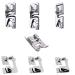 YICBOR 7PCS Presser Foot Kit Including 6pcs Rolled Hemmer Foot Presser Foot and 1pcs Zig Zag, Straight Stitch Foot Snap On Foot Presser Foot 7301 for Singer, Brother, Janome Low Shank Sewing Machines