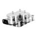 FOMIYES 5 Sets Nail Art Storage Jar Container with Lid Metal Bracket Manicure Cup Dappen Dish Cup Mini Nail Polish Kit U as Acrilicas Metal Holder Metal Stand Liquid Stainless Steel Tool