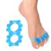 Toe Spacers & Toe Separators - 8-Pack Bunion Corrector for Toe Alignment Correct - Toe Separators for Women & Men - Toe Spacers for Gifts with Gel (Blue) - Women s 11+ Men s 10+ - L