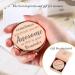 Rose Gold Boss Lady Compact Mirror - Inspirational Java Wood Gift for Women - Buy Online on GoSupps.com
