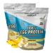 Healthy 'N Fit 100% Egg Protein- Banana 2 Pack (4 lb Total) : 100% Egg White Protein Plus Natural Peptides. Naturally Flavored & Sweetened Keto & Paleo Friendly.