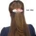 Japanese Oval Chirimen Barette Hair Clip/Clasp with Rhinestones (Black) - Buy Online on GoSupps.com