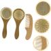 Hohopeti 1 Set Wooden Baby Hair Care Brush & Comb Kit - Baby Shower Gift - Buy Online on GoSupps.com