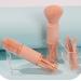 Bling Toman 4 in 1 Makeup Brush Set - Travel Portable Eyeshadow Lip Face Brush with Cleaning Mat - Pink - Buy Online on GoSupps.com