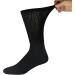 Cotton Diabetic Neuropathy Crew Socks (6 Pairs, Black, Men's 9-12/Women's 10-13) - Buy Online on GoSupps.com