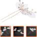 LALAFINA Rhinestone Hair Clip Hair Accessories for Bridal Hair Stick Fork Hairstyling Hair Fork Hair Jewels Wedding Hair Stick Crystal Hair Bride Silk Pearl European and American - Buy Online on GoSupps.com