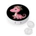 Dinosaur Contact Lens Case with Mirror Portable Cute Eye Contact Lens Box Travel Kit