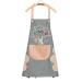 Women'S Kitchen Apron Waterproof And Oil-Proof Round Pockets On Both Sides Can Be Wiped Hands (Free A Pair Of Sleeves)