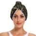 Elegant Flower Gold Line Art Hair Towel 2 Pack Super Absorbent Hair Drying Towel Quick Dry Hair Turbans Head Towel with Button Twisty Wrap for Women Girls