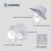 LANGZHEN Baby Girls Wide Brim Sun Protection Hat | Adjustable Toddler Kids Summer Play Hat with Chin Strap - White (6-12 Months) - Buy Online on GoSupps.com