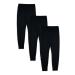 Fruit of the Loom Boy's 3 Pack Waffle Knit Thermal Pants, Black Soot, Size 6-7