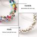 Brinie White Crystal Hair Ties - 3 Pack Elastic Scrunchies with Pearls for Women & Girls - Buy Online on GoSupps.com