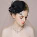 FRCOLOR Mini Top Hat Fascinator Hair Clip Black Veil Top Hat Hair Clip Hair Accessories for Halloween Tea Party - Buy Online on GoSupps.com