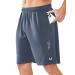 NORTHYARD Men's 10" Athletic Basketball Shorts Workout Gym Quick Dry Shorts Lightweight Mesh Training Shorts for Men Exercise 1. Coolgrey-10'' Large
