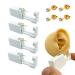 4 Pack Disposable Sterile Ear Piercing kit, self piercing earrings Gun,A fun at home piercing kit (Gold)