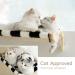 Cat Window Perch - Sturdy Plush Hammock Bed for Indoor Cats | No Drilling or Suction Cups | Durable Space-Saving Window Seat with Chessboard Pattern - Buy Online on GoSupps.com