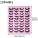 20 Pairs False Eyelashes Textured Natural Fluffy Boosted Wispy Lashes False Eyelashes Thick and Long Messy False Eyelashes - Buy Online on GoSupps.com