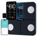 Healthkeep Smart Body Fat Scale with Large VA Display 15 Body Composition Metrics with Heart Rate Body Fat Smart Digital Bathroom Weighing Scale Compatible with iOS Android Max 400lb/180kg 28cm Marine Blue