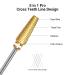 MelodySusie 5-in-1 Carbide Tungsten Nail Drill Bits Set - Professional Manicure Pedicure Tools with Mixed Sizes - Gold Series for Cuticle Gel Polishing - 3/32'' Shank - Buy Online on GoSupps.com