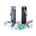 Waterproof Portable Keychain Pill Holder Medicine Fob with Key Ring for Travel Camping Trips and Everyday Assurance - 3 Pack Alumium 3 Pack