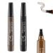 Makefullbeauty Eyebrow Makefullbeauty Waterproof Natural Eyebrow Pen Makefullbeauty Brow Pen Magical Waterproof Brow Pen Micro Fork Tip Precise Brow Pen Point Eyebrow Pencil Liquid Pen Makeup Black+Gray Brown