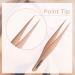 Precision Pointed Tweezers for Ingrown Hair, Splinters, Ticks & Glass Removal - Rose Gold, Ideal for Facial & Eyebrow Hair - Buy Online on GoSupps.com