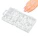 French Tip Press on Nails Soft Gel Fake Square Press on Nails - Shallow Curve Nail Art Tool for Datings Weddings Night Out Parties Caume