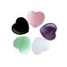 YATOJUZI 5PCS Natural Heart Healing Crystals Rose Quartz Amethyst Heart Love Stones Set Bulk Polished Pocket Palm Thumb Gemstones Chakra Reiki Balancing 5PCS-Mix Stones