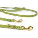 Copcopet 3-Way Adjustable Fat Leather Dog Leash - 100% Handmade in Germany | 5m x 10mm Green | Soft Leather Brass Fittings - Buy Online on GoSupps.com