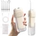 JIMOK Portable Water Flosser Mini Cordless Portable Oral Irrigator Water Teeth Cleaner Pick Telescopic Water Tank 4 Modes & IPX8 Waterproof Home & Travel Water Flossers for Teeth & Braces Care(White)