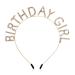 AOPRIE Birthday Girl Headband Birthday Tiara for Women Girls Happy Birthday Princess Crown Rhinestone Happy Birthday Accessories, Gold