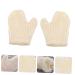 NOLITOY 2pcs Sisal Bath Gloves Exfoliating Mitts for Body Scrub & Cleaning | Soft Hair Towel & Bath Towel White - Buy Online on GoSupps.com