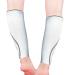 Gemx Calf Compression Sleeve Men & Women (1 Pair) Footless Calf Sleeves for Shin Splints Support Breathable Neoprene Fabric Shin Sleeves for Calf Support Ideal For Running Cycling & Hiking XL (Calf Wave) White