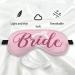 Kdqua Pink Bride Diamond Eye Mask - Elegant Bridal Gift Soft Silk Sleep Mask for Bride Tribe & Bride-to-Be Parties Adjustable Straps - Buy Online on GoSupps.com