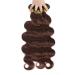 Kapelli Hair 10A Brazilian Virgin Human Hair Bundles Light Brown Body Wave - 12 14 16 inches | 100% Unprocessed Remy Hair Weave - Buy Online on GoSupps.com