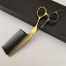 Hair Cutting Scissors 2 in 1 Hair Trimming Scissors Detachable Comb Ultra - Hair Cutting Tools Multipurpose Salon Hairdressing Shears for Precise Cutting Black Copper - Buy Online on GoSupps.com