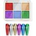 GZMAYUEN 6 Colors Chrome Nail Powder Metallic Gold Sliver Blue Purple Green Red Mirror Effect Nail Pigment Chrome Powder Set 14 - Buy Online on GoSupps.com