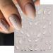 Bronze Gold Silver Nail Stickers: 3D Sun Moon Star Art, Metal Chain Heart Lock Necklace & Angel Wings Decals - 9pcs/Set - Buy Online on GoSupps.com