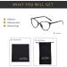 LJCZKA Cat Eye Blue Light Blocking Glasses for Women - Anti Eyestrain Eyeglasses for Computers - Stylish Bright Black Design - Buy Online on GoSupps.com