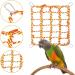 Bird Rope Climbing Network & Hammock Swing for Small Pets - Cotton Climbing Rope with 4 Hooks for Rats Hamsters Ferrets - 27.9x20.1cm Orange - Buy Online on GoSupps.com