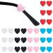 GorgeCraft 15 pair 5 colors silicone glass holder heart glasses ear sparkling holes holder ears prevent slippers.