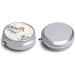 Round Watercolor Duck Print Pill Box - 3 Compartment Portable Medicine Organizer | Decorative Metal Pocket Pill Case - Buy Online on GoSupps.com