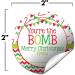 Merry Christmas Hot Cocoa Bomb Sticker Labels - 40 2 Circle Stickers by AmandaCreation - Buy Online on GoSupps.com