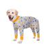 Bt B r Big dog clothing elastic pet onesie protect joints anti-hair anti licking wound protection pet pajamas dog overall for medium large dogs (xxxl gray giraffe) xxx-large gray giraffe